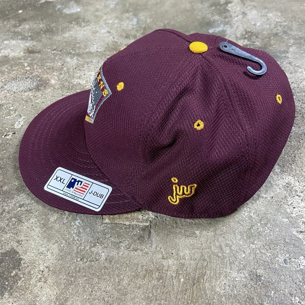 J-Dub Pickens Baseball Cap Size XXL Maroon Fitted Baseball Hat